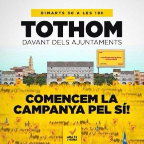 Concentració de l'ANC al davant de l'Ajuntament