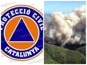 Voluntaris de Proteccio Civil al foc Vall-llobrega